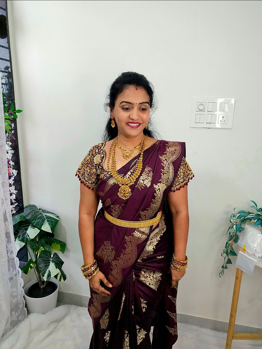 Saree un stiched blouse code SLS 506