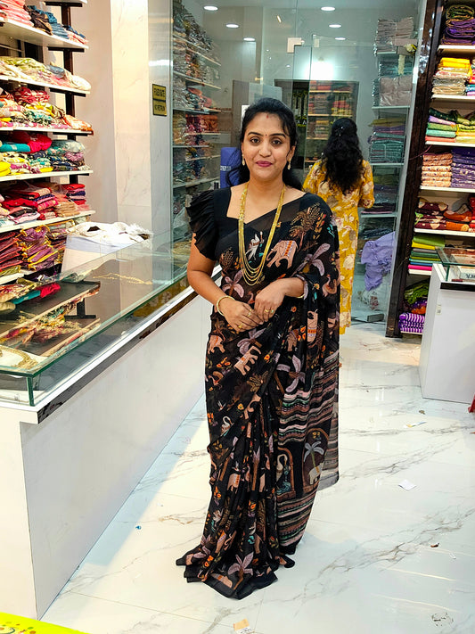 Saree un stiched blouse code SLS 554
