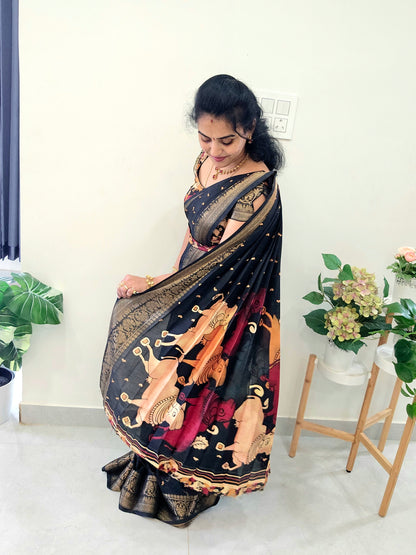 Saree un stiched blouse SLS 190