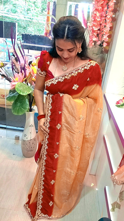 Saree un stiched blouse SLS62