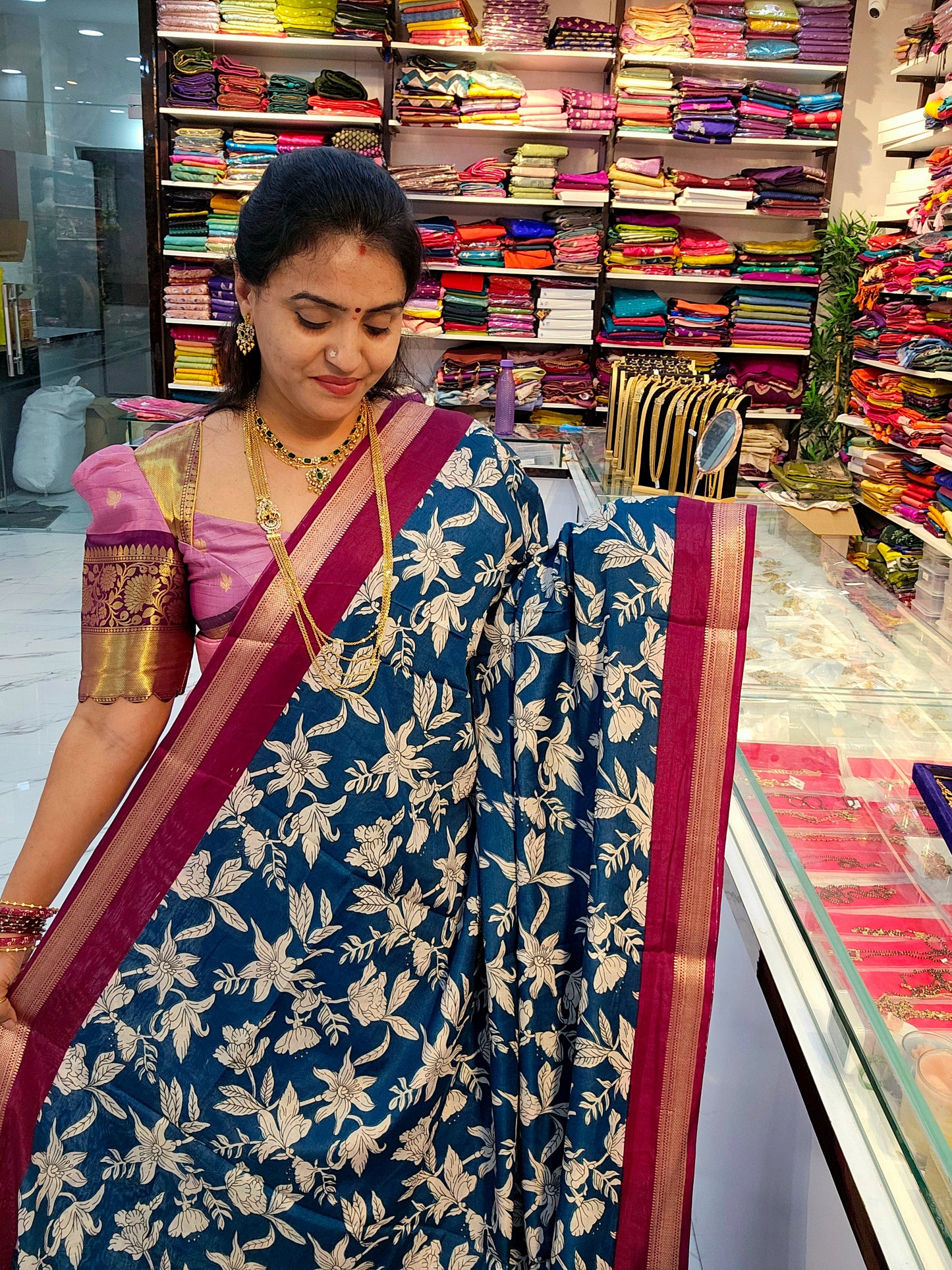 Saree un stiched blouse code SLS 673