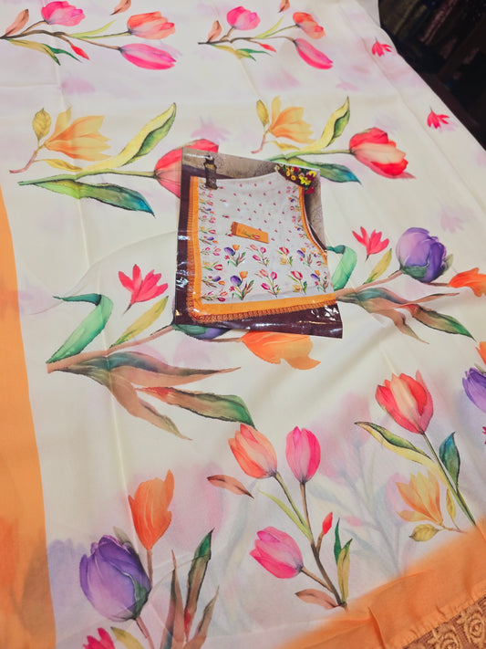 Saree un stiched blouse 274