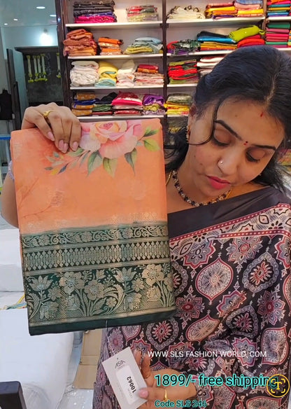 Saree un stiched blouse code sls 246
