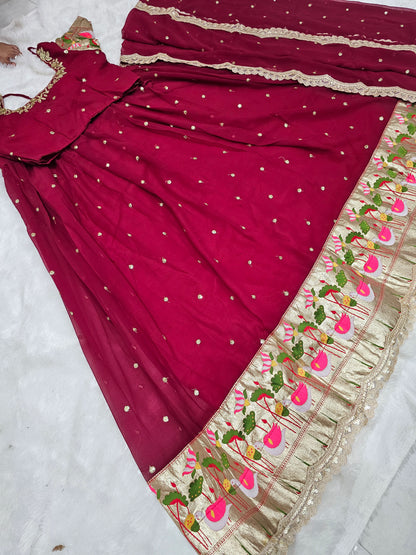 full stitches free size lehenga  code SLS 586