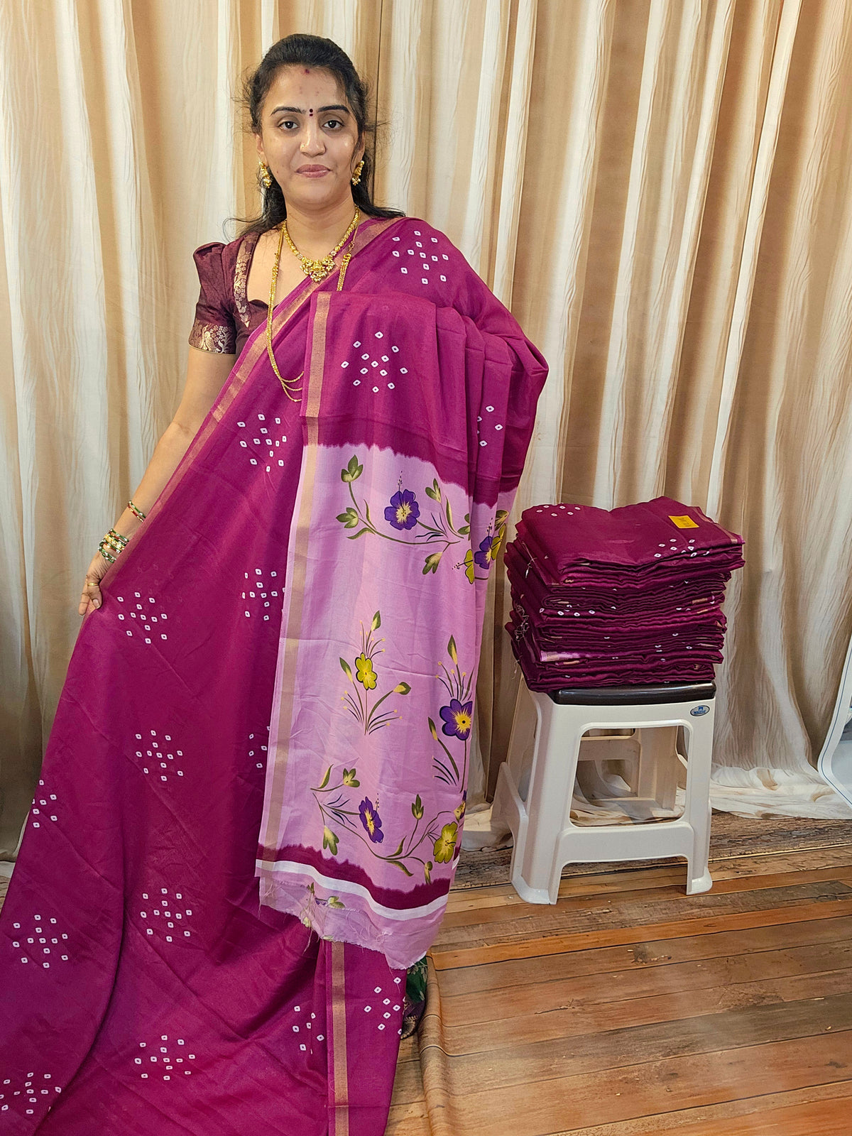 Saree un stiched blouse code SLS