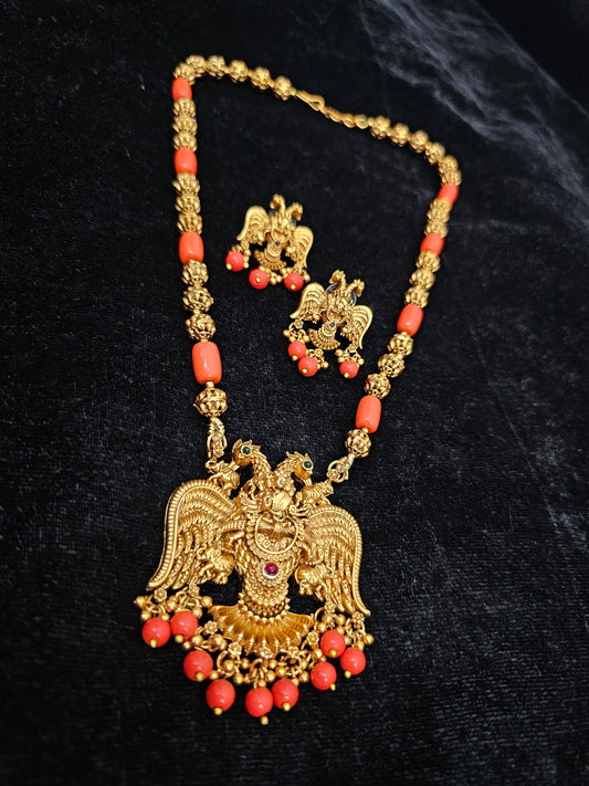 Pagadam mala with earrings Code SLS 723J