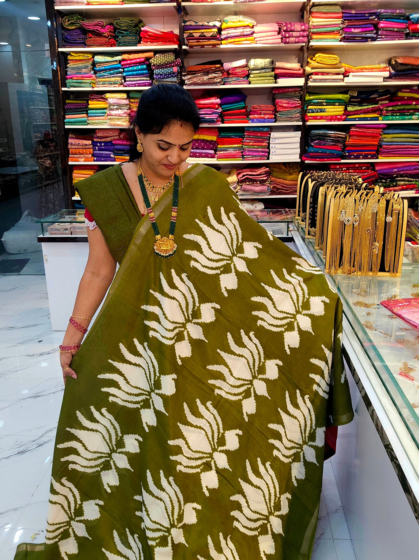 Saree un stiched blouse code SLS 675