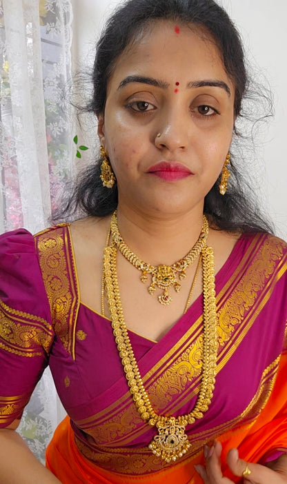 Long set with screw back earrings code SLS 551J