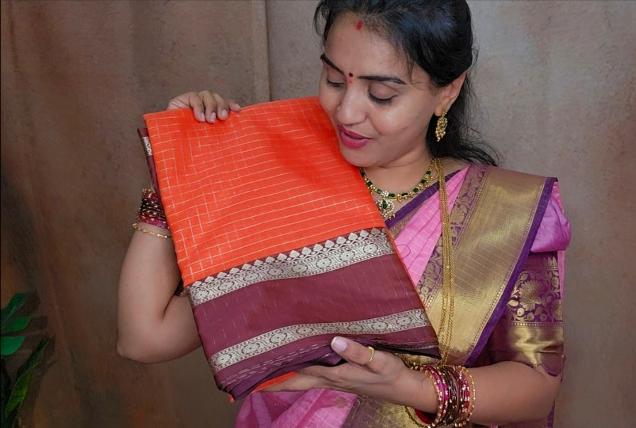 Saree un stiched blouse code SLS 672