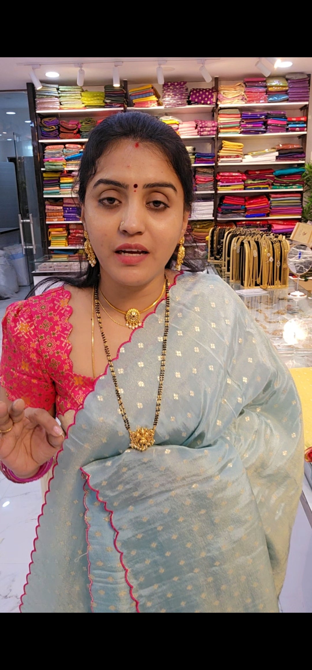 Saree un stiched blouse code SLS 675