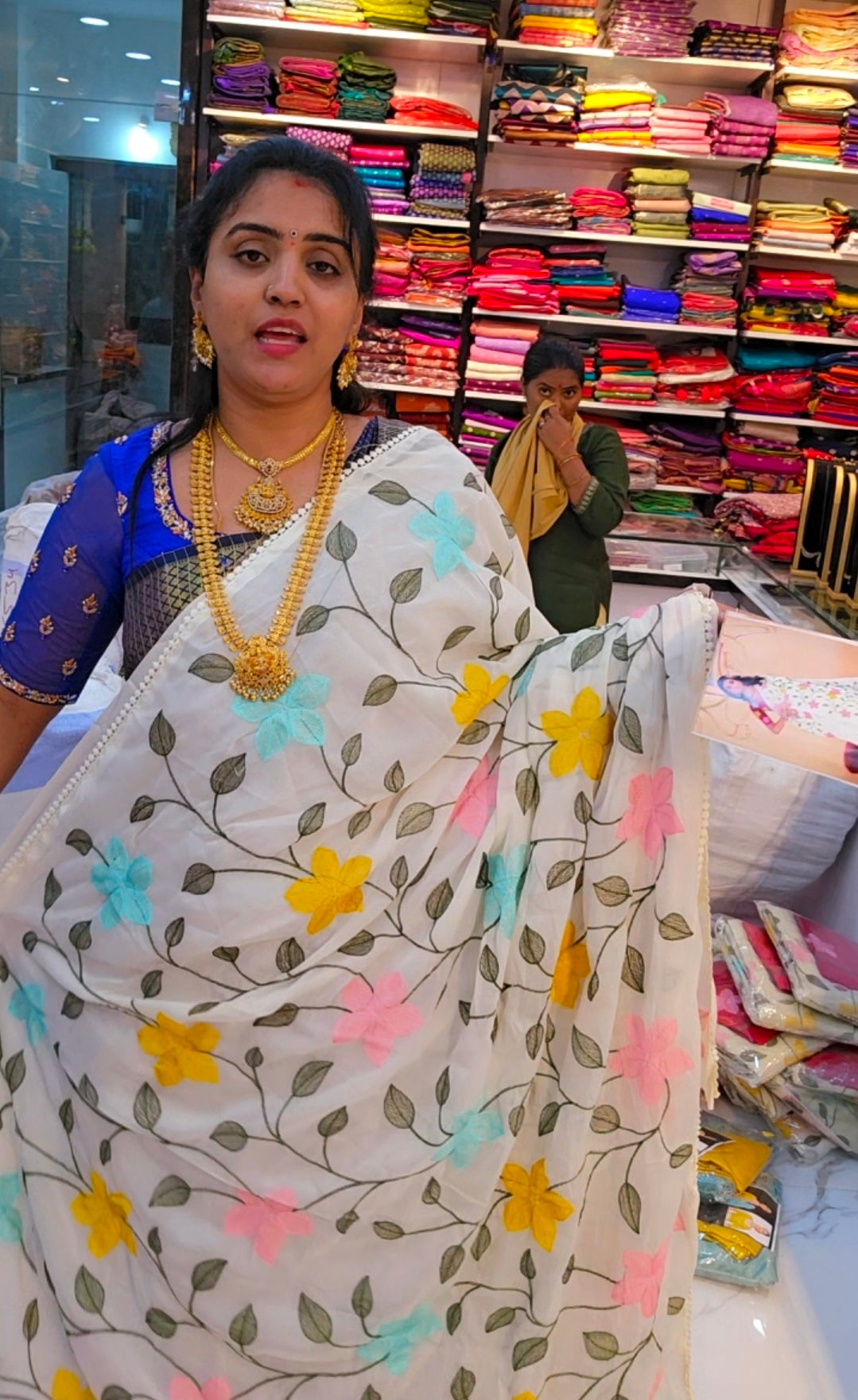 Saree un stiched blouse code SLS 659