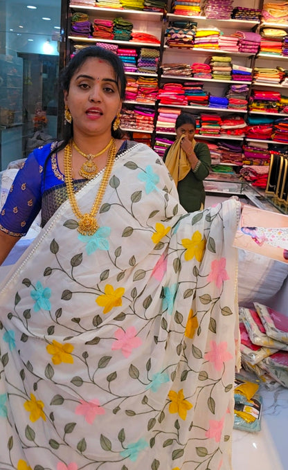 Saree un stiched blouse code SLS 659
