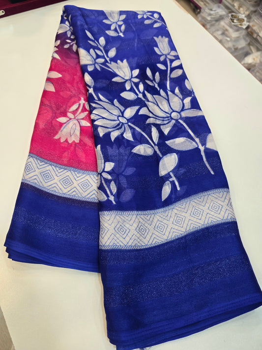Code SLS 220 saree un stiched blouse
