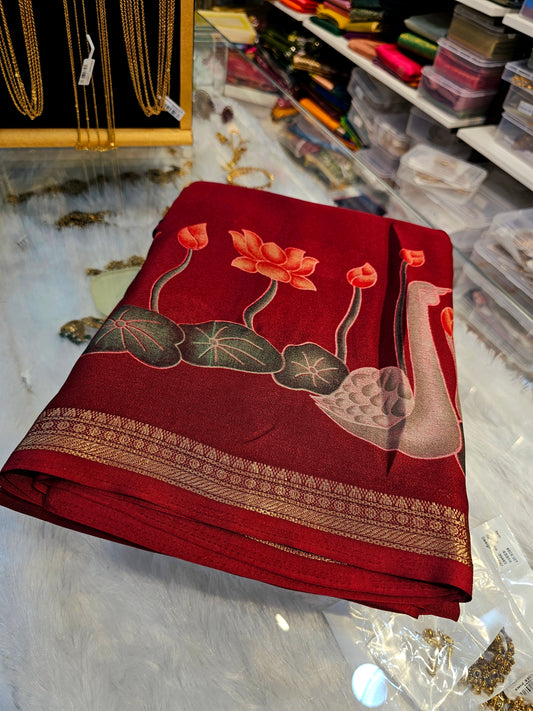 Saree un stiched blouse code SLS 277
