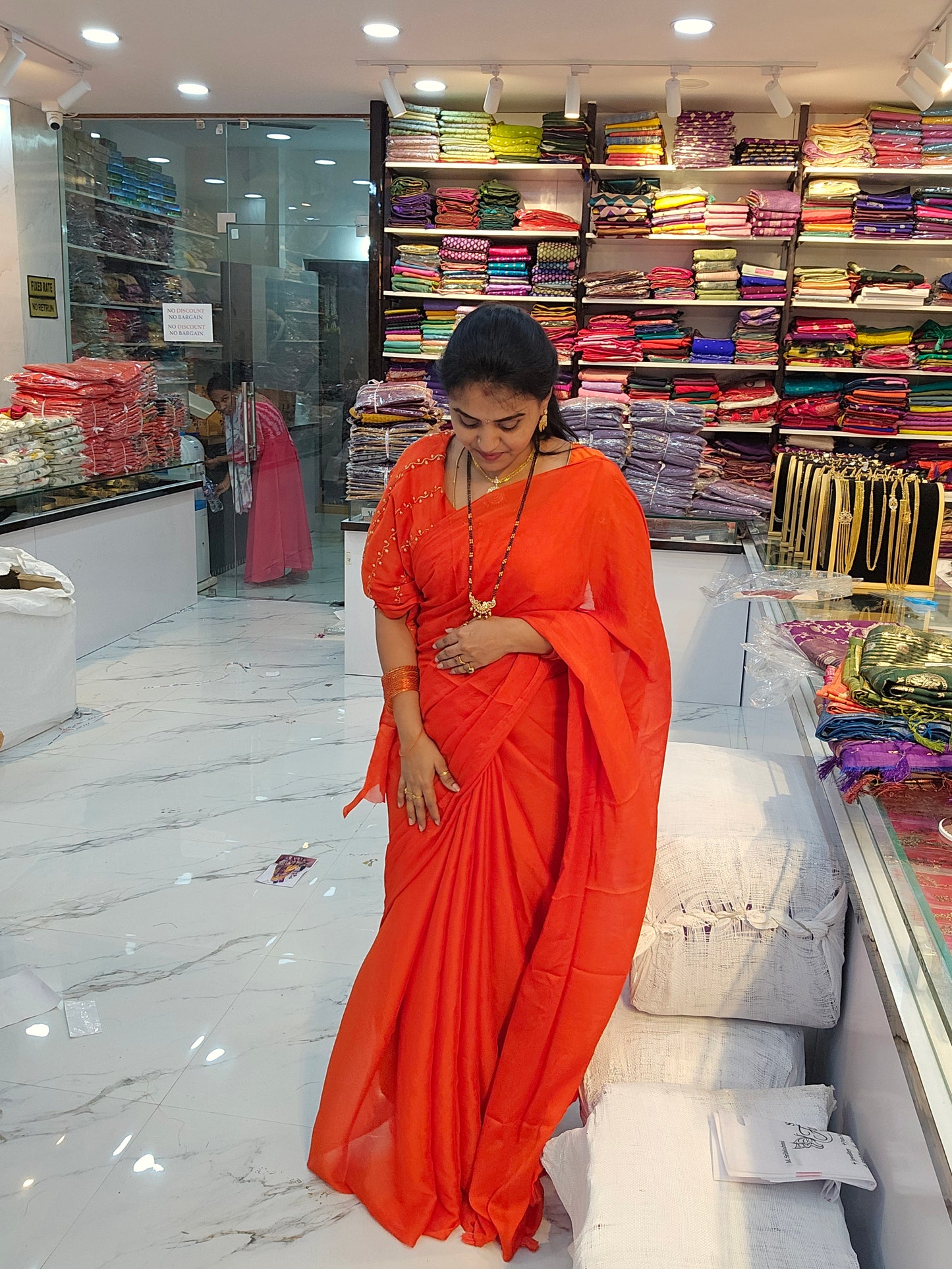 Saree un stiched blouse code SLS 631