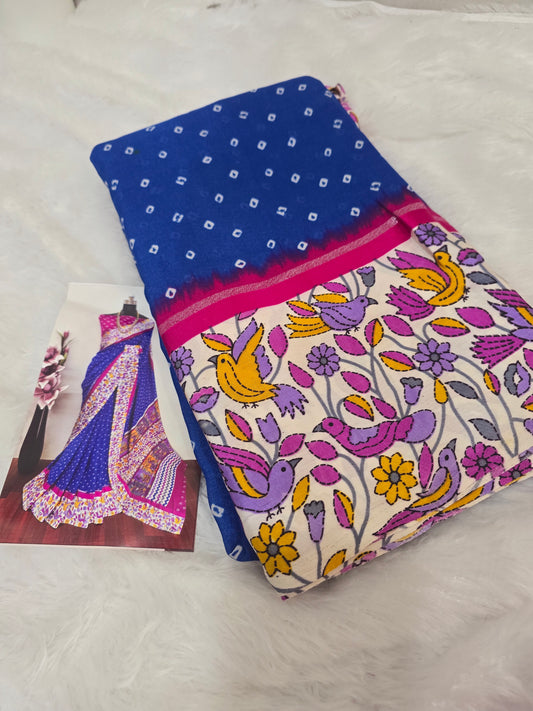 Yellow saree Saree un stiched blouse code SLS 297