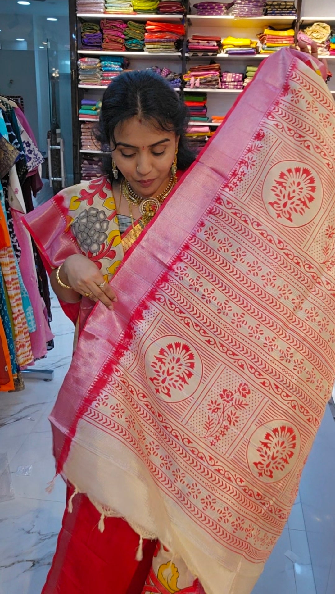 Saree un stiched blouse code SLS 546