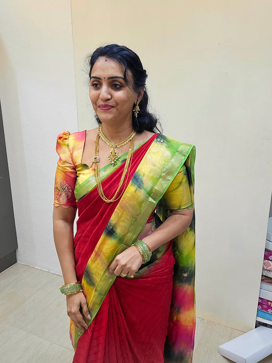 Code sls 221 saree un stiched blouse