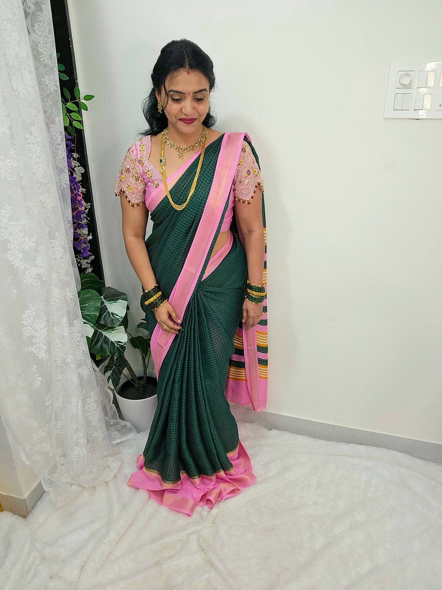 Saree un stiched blouse code SLS 469