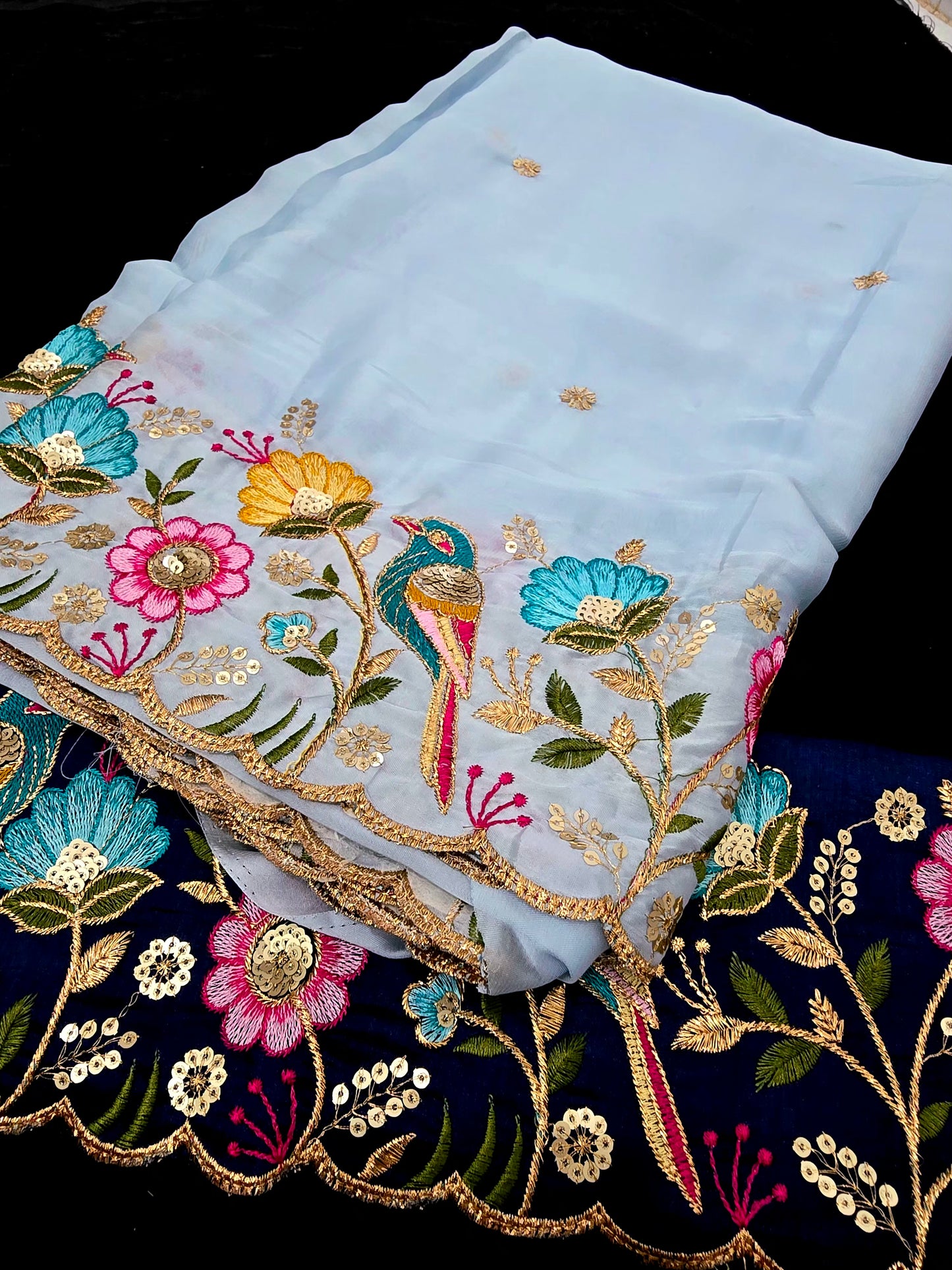 Saree un stiched blouse code SLS 605