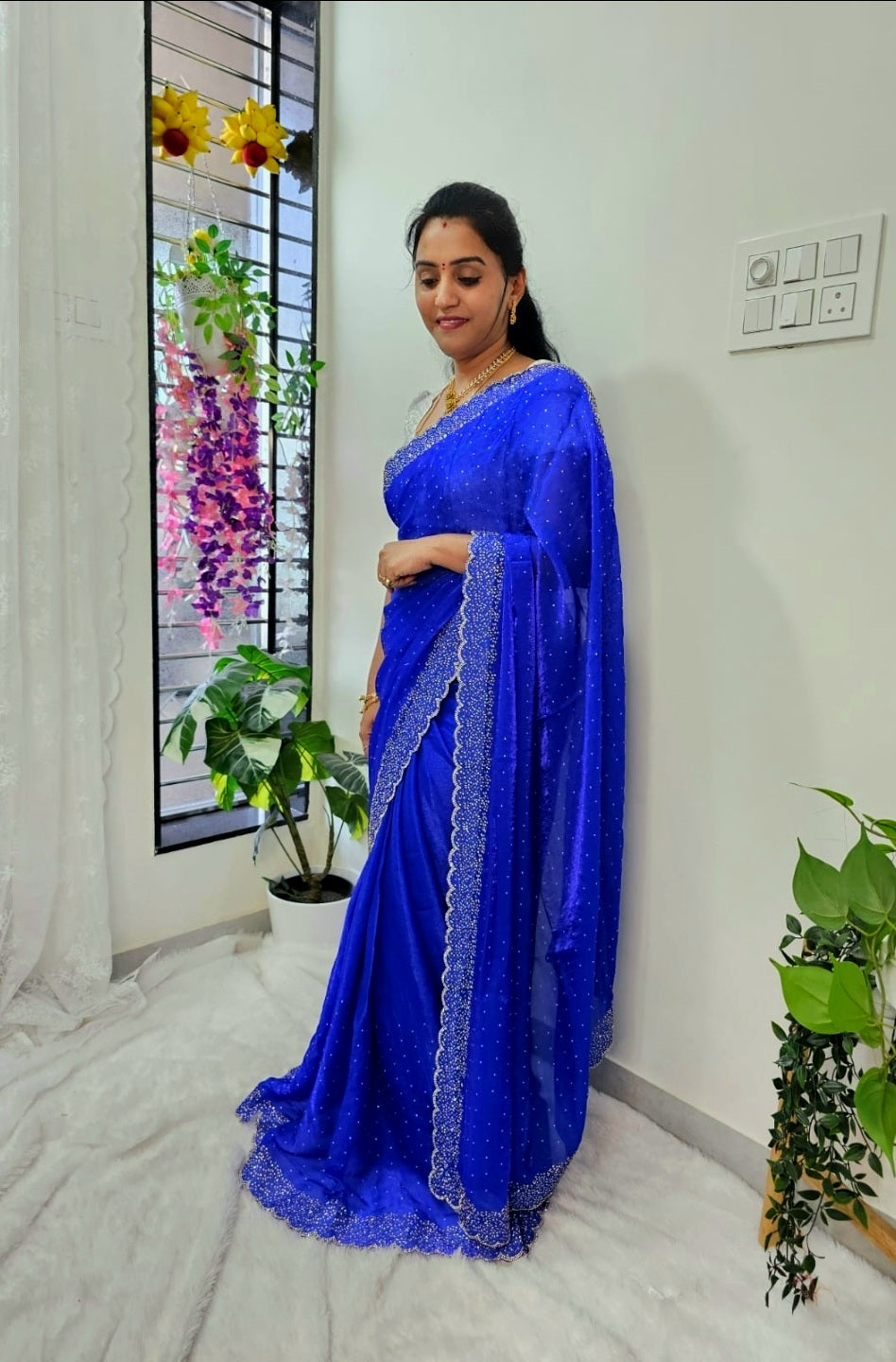 Saree un stiched blouse code SLS 461
