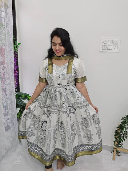 Frock with dupatta Code SLS 354
