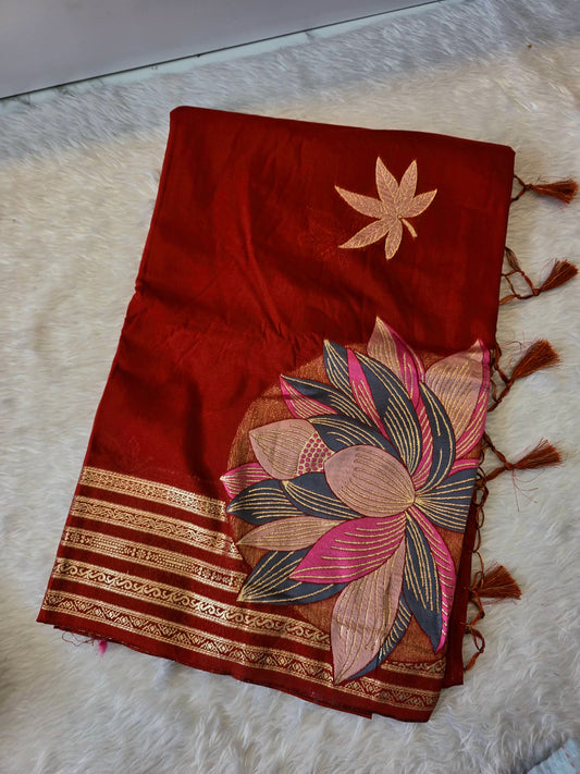 Saree un stiched blouse code SLS 614