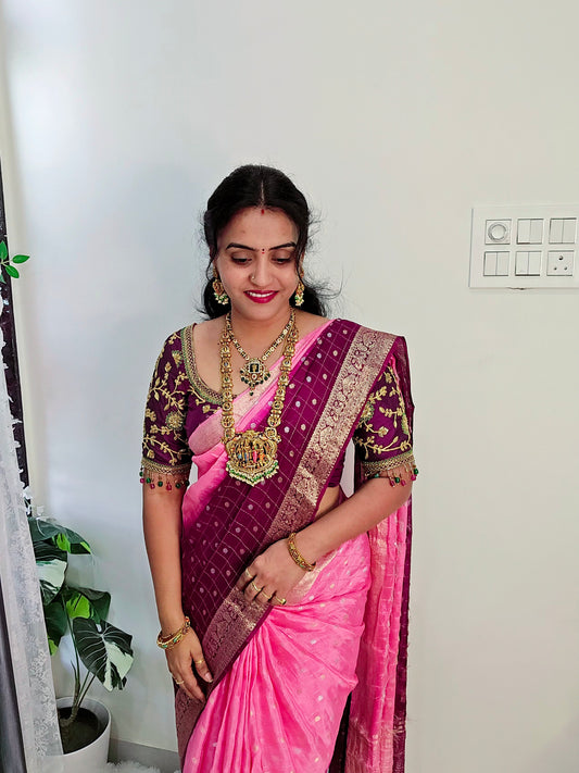 Saree un stiched blouse code SLS 433