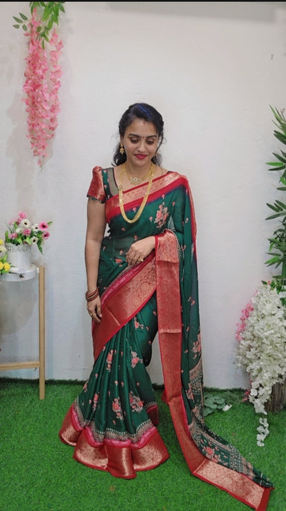 Georgette zari weaving sarees-SLS24